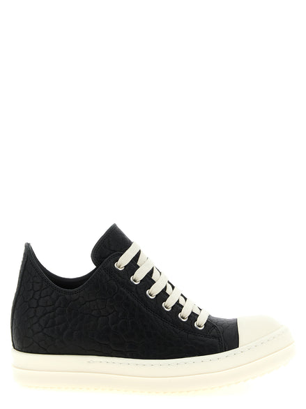 Rick Owens Bicolor Lamb Leather Low Top Sneakers