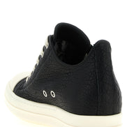 Rick Owens Bicolor Lamb Leather Low Top Sneakers