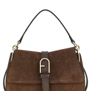 Τσάντα Furla Flow Mini Brown Calfskin Crossbody