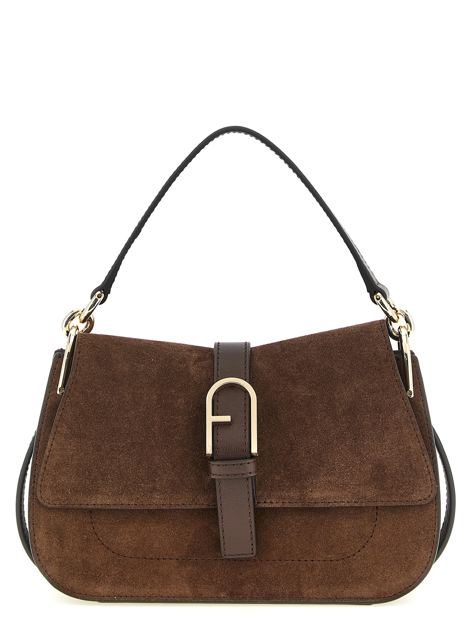 Τσάντα Furla Flow Mini Brown Calfskin Crossbody