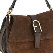 Τσάντα Furla Flow Mini Brown Calfskin Crossbody