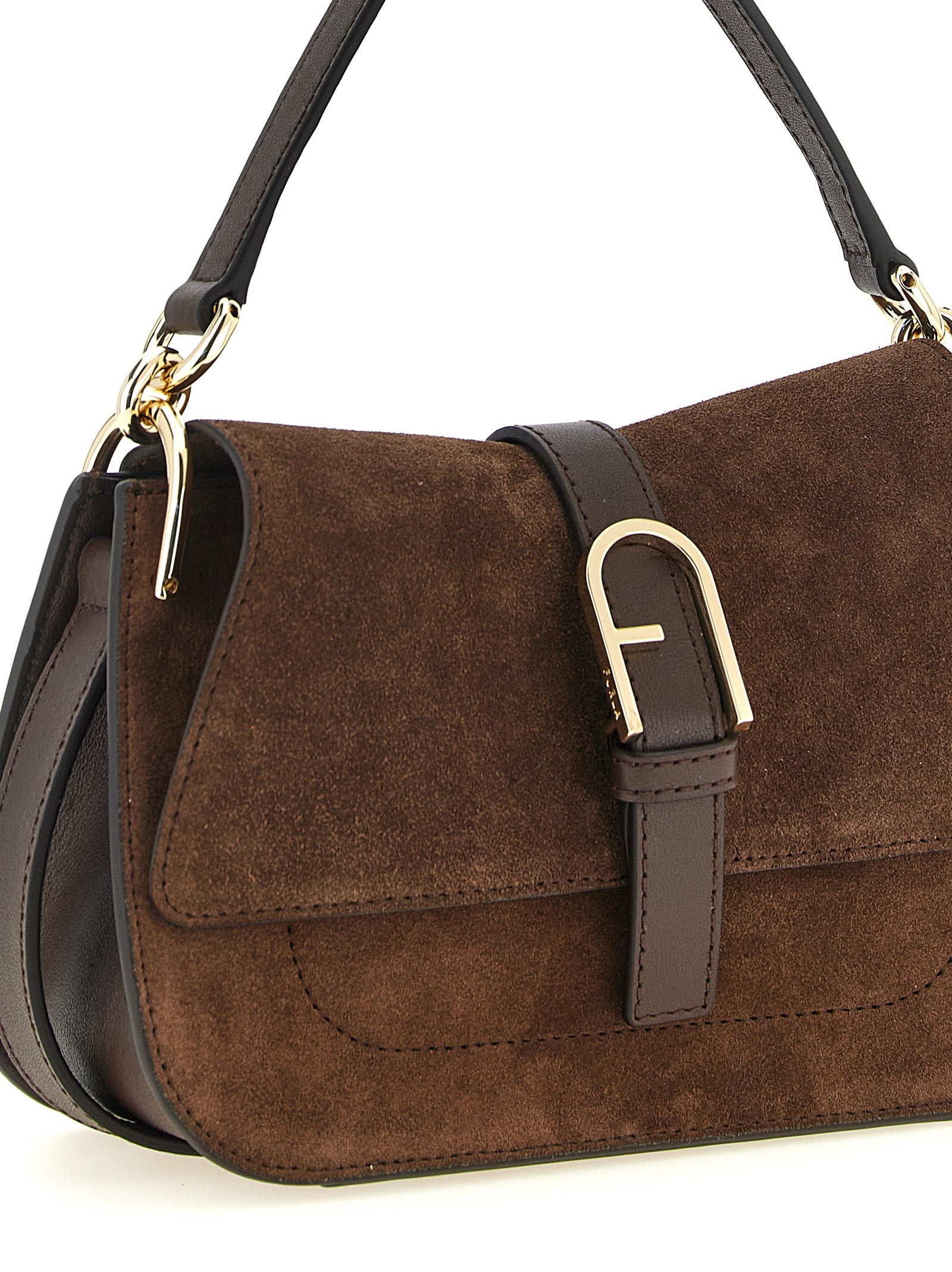 Τσάντα Furla Flow Mini Brown Calfskin Crossbody