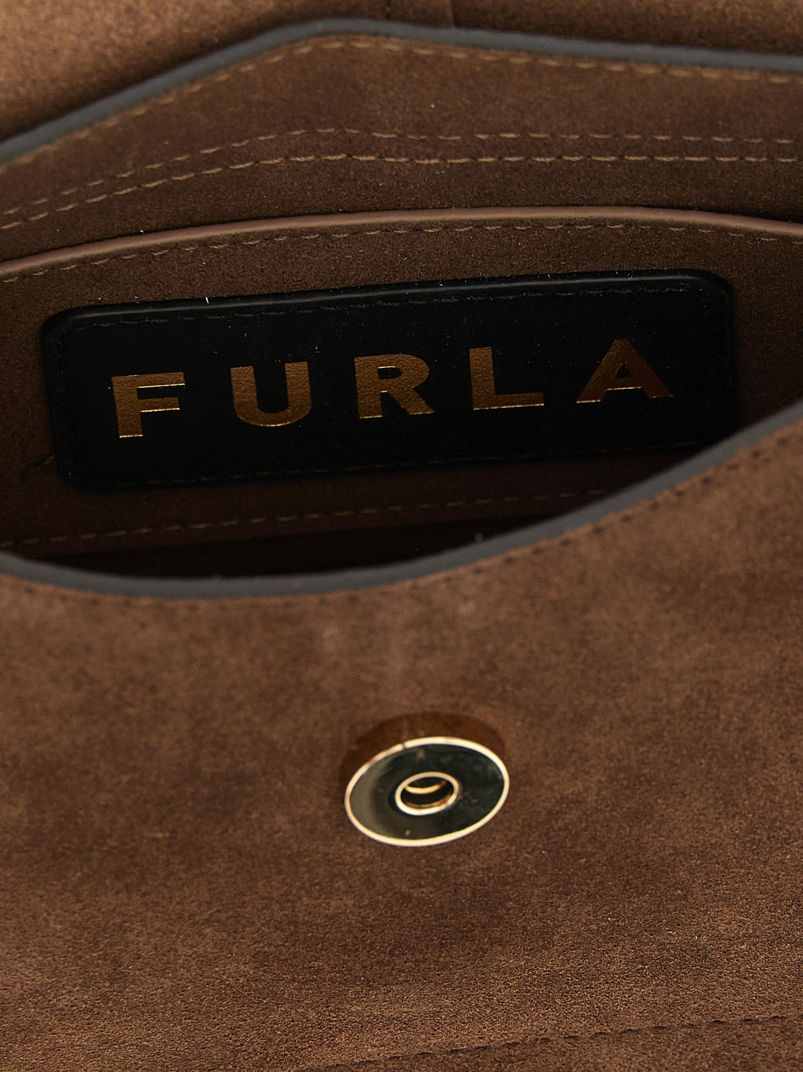 Τσάντα Furla Flow Mini Brown Calfskin Crossbody