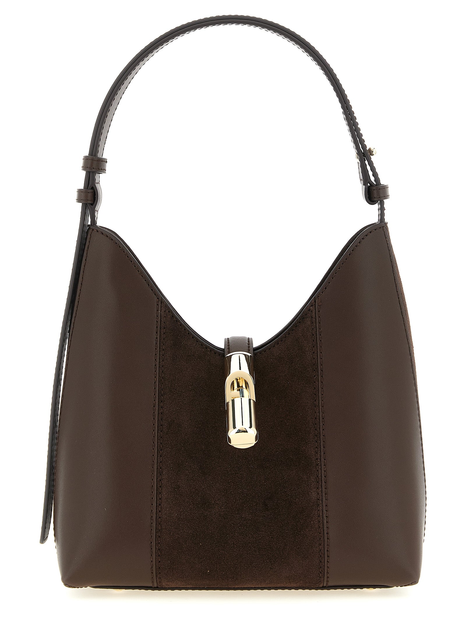 Τσάντα ώμου Furla Goccia S Brown Calfskin