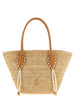 Christian Louboutin Beige Raffia Tote Bag