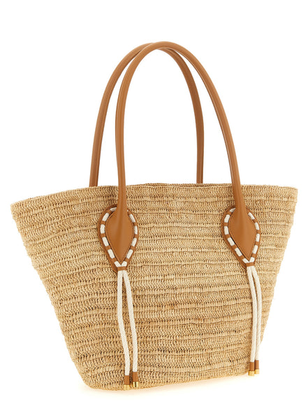 Christian Louboutin Beige Raffia Tote Bag