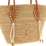 Christian Louboutin Beige Raffia Tote Bag