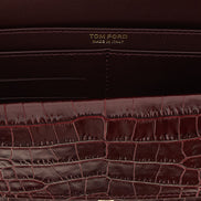 Τσάντα clutch Tom Ford Bordeaux Calfskin