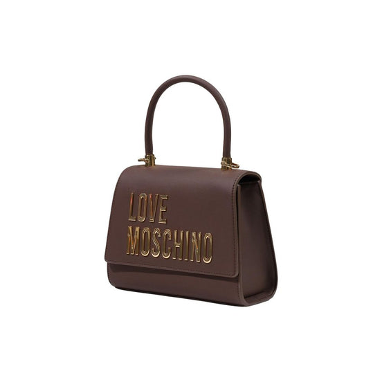 Τσάντα Love Moschino από καφέ πολυαιθυλένιο