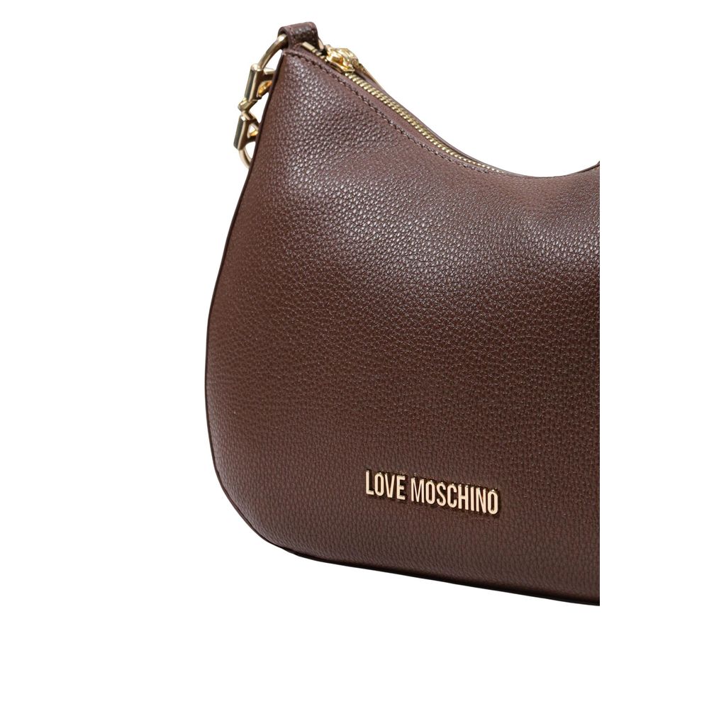 Τσάντα Love Moschino από καφέ πολυαιθυλένιο