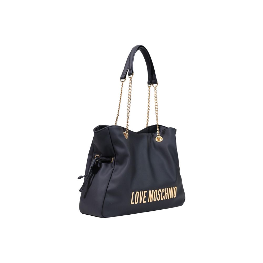 Τσάντα χειρός Love Moschino Black Polyester