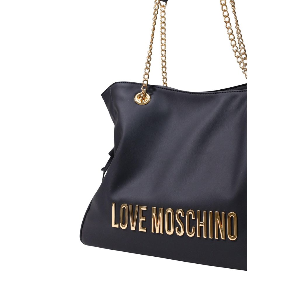 Τσάντα χειρός Love Moschino Black Polyester