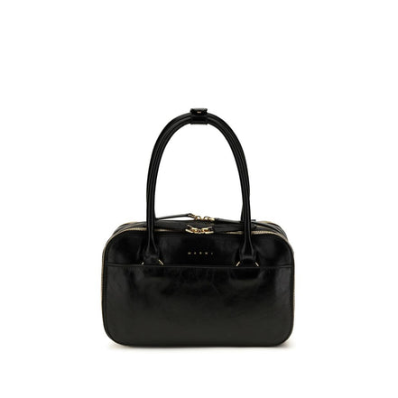 Marni Small Boxyne Black Leather Handbag