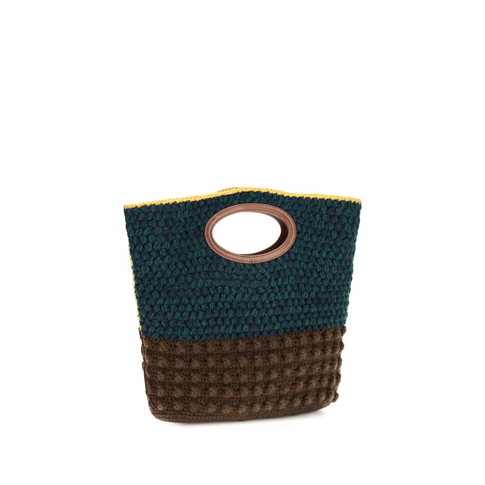 Marni Knotty Multicolor Crochet Wool Handbag