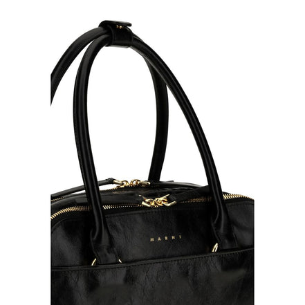 Marni Small Boxyne Black Leather Handbag