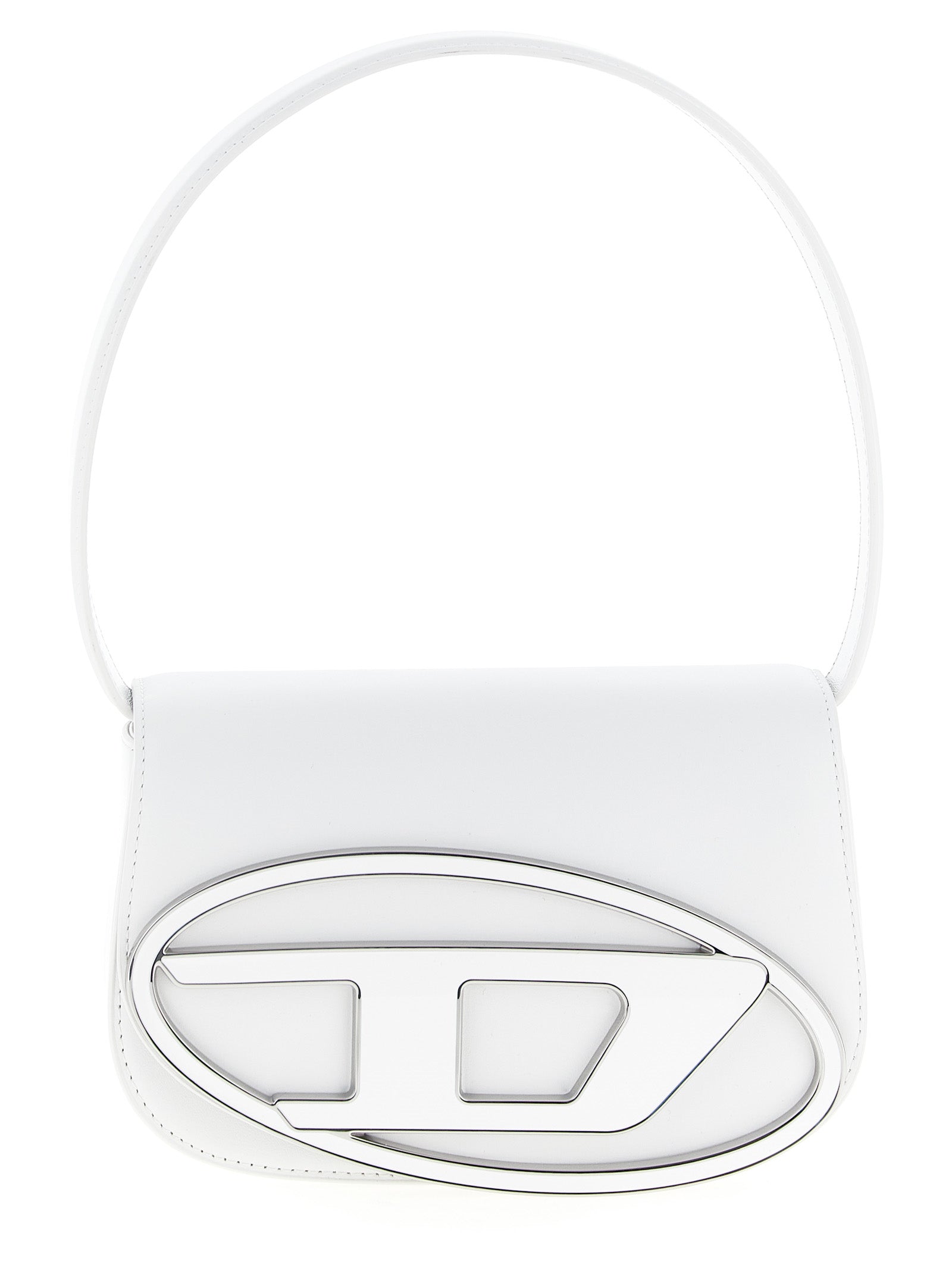 Diesel 1DR White Leather Shoulder Bag