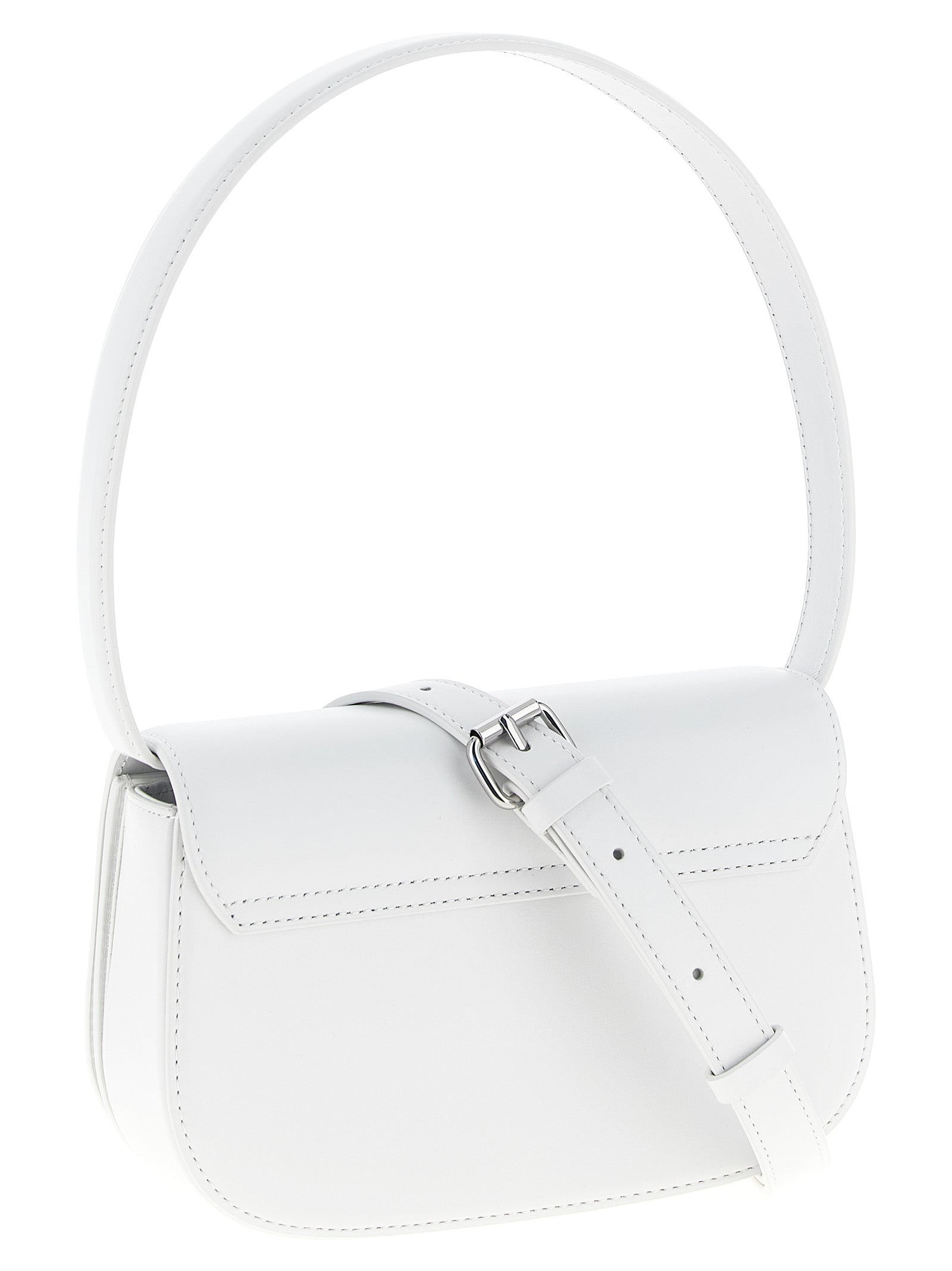 Diesel 1DR White Leather Shoulder Bag