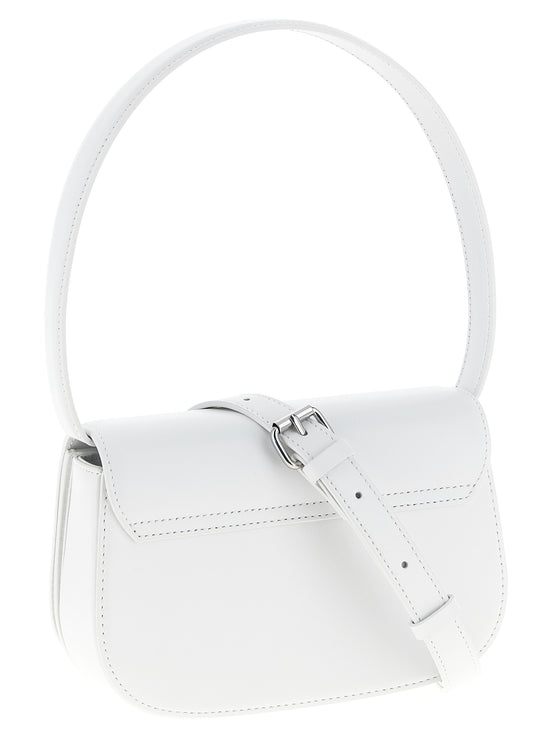 Diesel 1DR White Leather Shoulder Bag