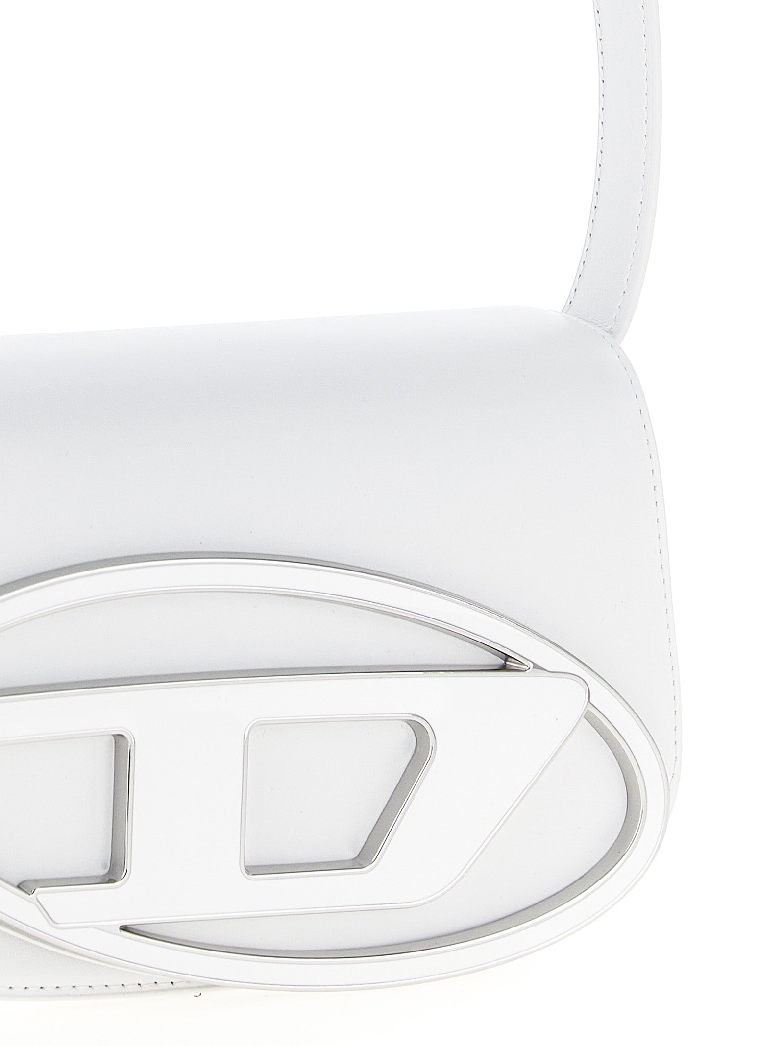 Diesel 1DR White Leather Shoulder Bag