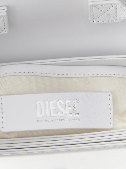 Diesel 1DR White Leather Shoulder Bag