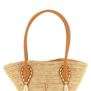 Τσάντα tote Christian Louboutin Beige Raffia