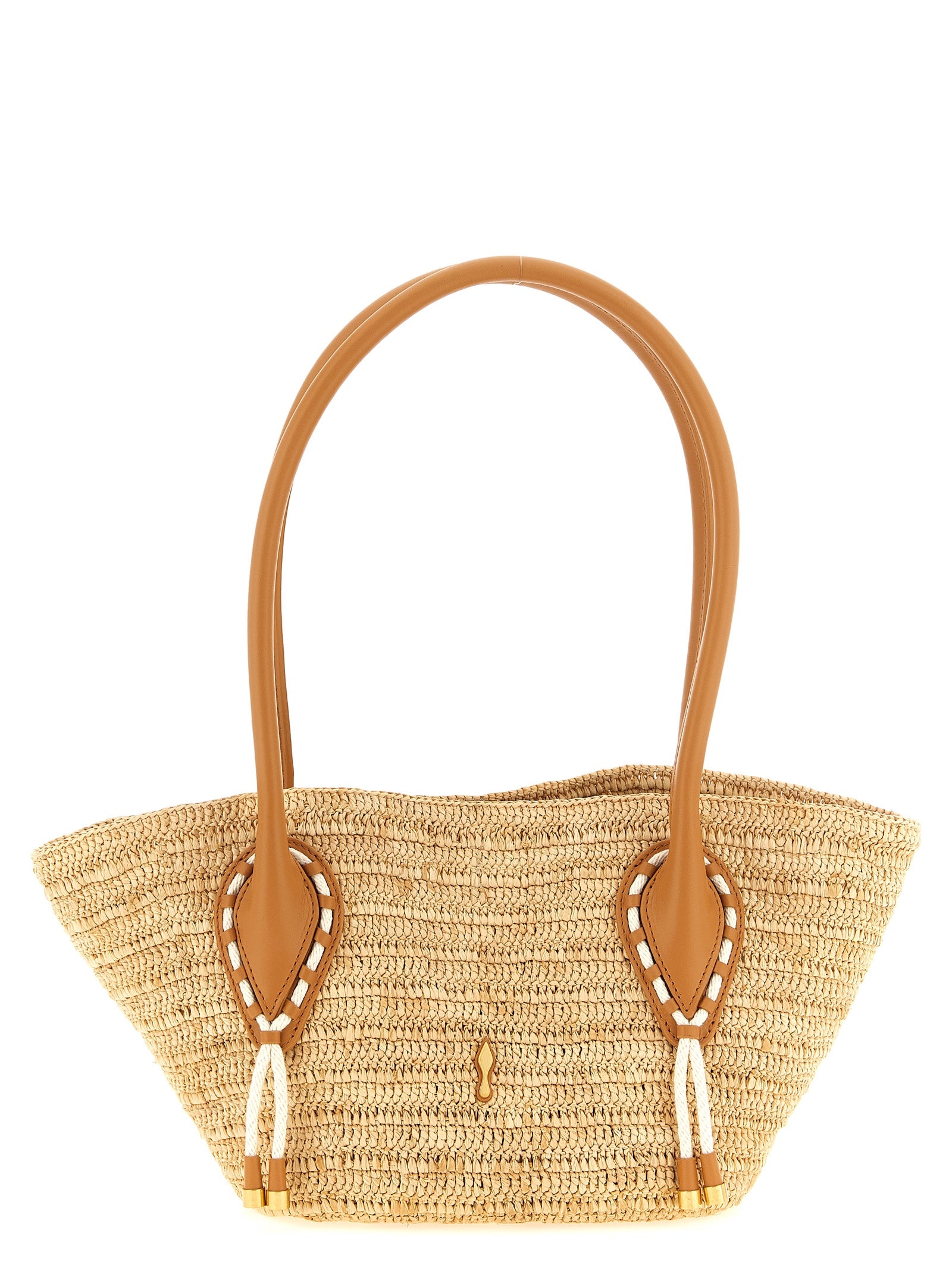 Τσάντα tote Christian Louboutin Beige Raffia