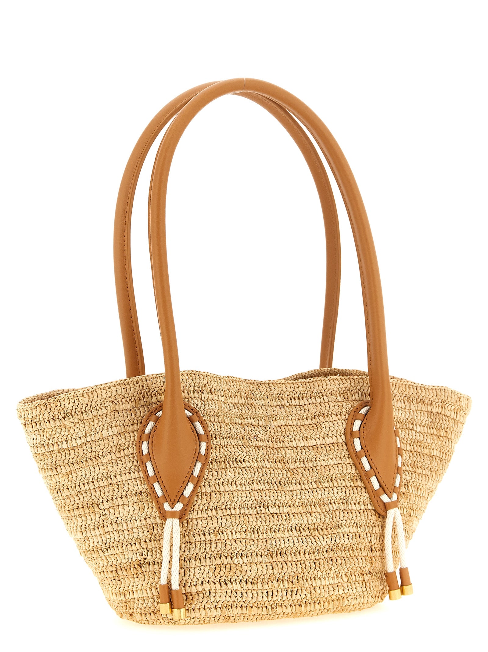 Τσάντα tote Christian Louboutin Beige Raffia
