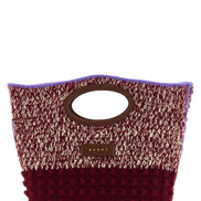 Marni Bordeaux Wool Handbag