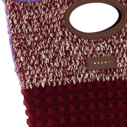 Marni Bordeaux Wool Handbag