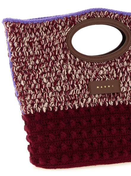 Marni Bordeaux Wool Handbag