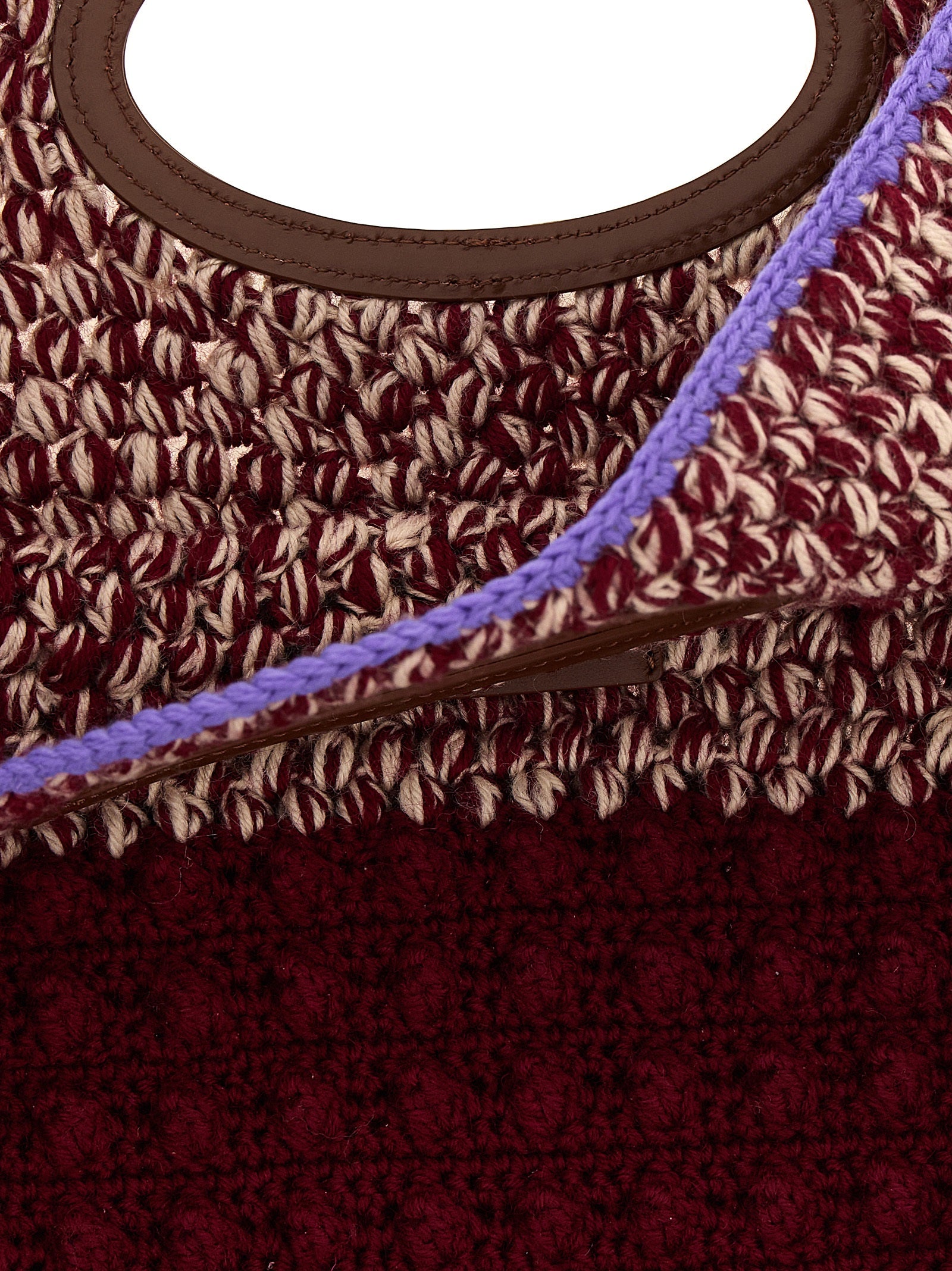 Marni Bordeaux Wool Handbag