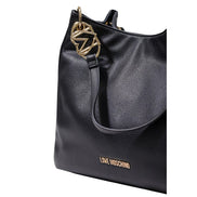 Τσάντα χειρός Love Moschino μαύρη από πολυαιθυλένιο