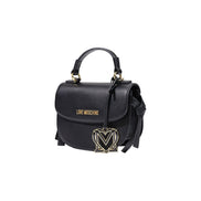 Τσάντα χειρός Love Moschino μαύρη από πολυαιθυλένιο