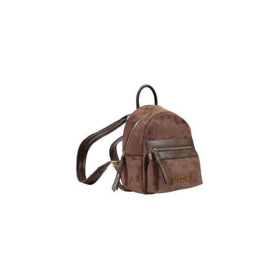 Love Moschino Brown Polyester Backpack