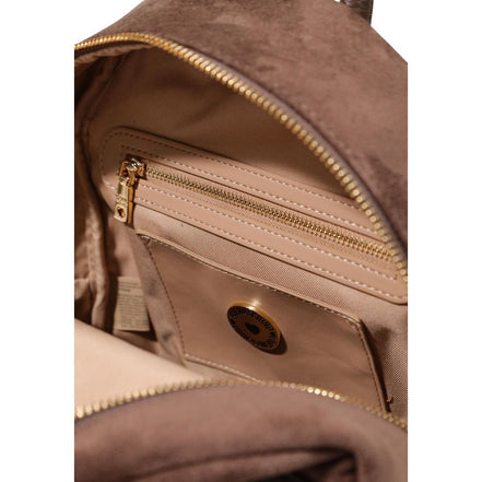 Love Moschino Brown Polyester Backpack