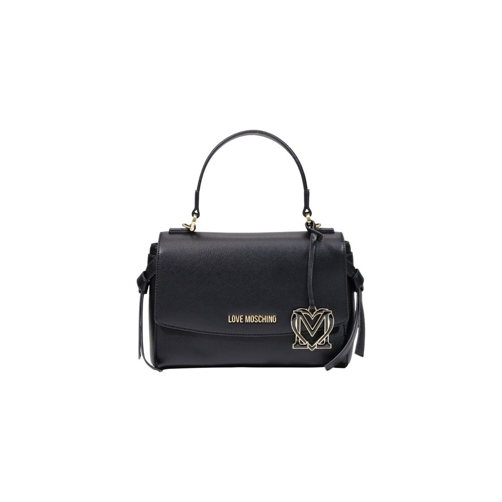 Τσάντα χειρός Love Moschino μαύρη από πολυαιθυλένιο