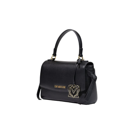 Τσάντα χειρός Love Moschino μαύρη από πολυαιθυλένιο