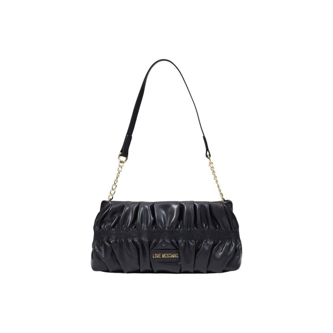 Τσάντα χειρός Love Moschino μαύρη από πολυαιθυλένιο