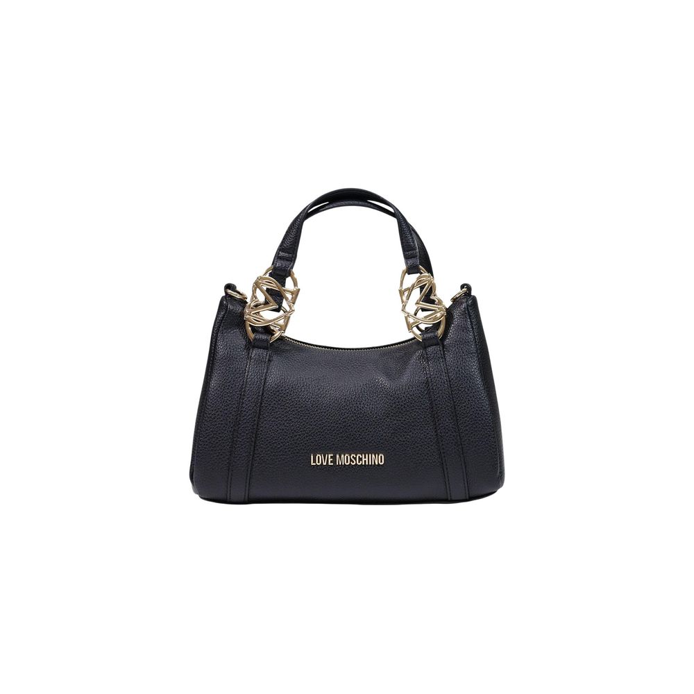 Τσάντα χειρός Love Moschino μαύρη από πολυαιθυλένιο