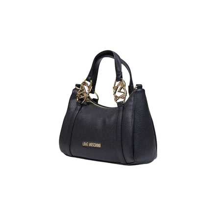 Τσάντα χειρός Love Moschino μαύρη από πολυαιθυλένιο