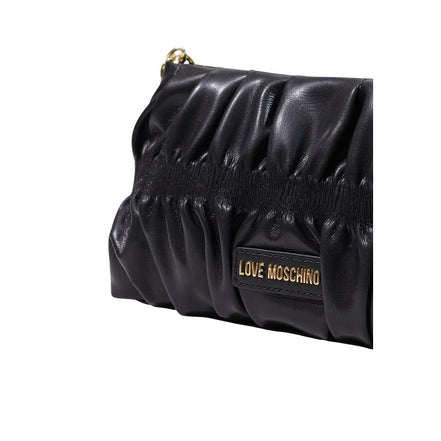 Τσάντα χειρός Love Moschino μαύρη από πολυαιθυλένιο