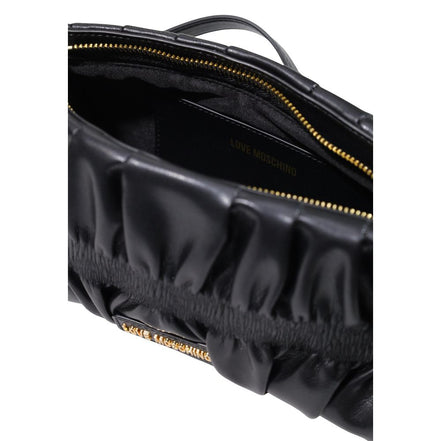 Τσάντα χειρός Love Moschino μαύρη από πολυαιθυλένιο