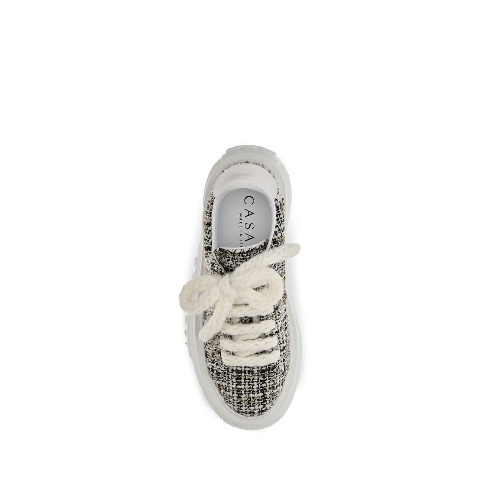 Πολύχρωμα πάνινα sneakers με πλατφόρμα Casadei