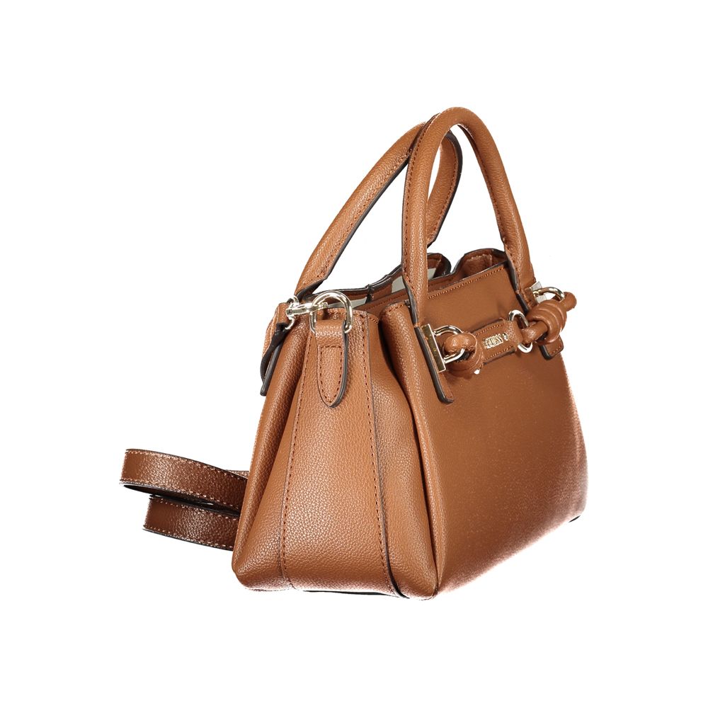 Guess Jeans Brown Polyurethane Women's Bag with Adjustable Strap