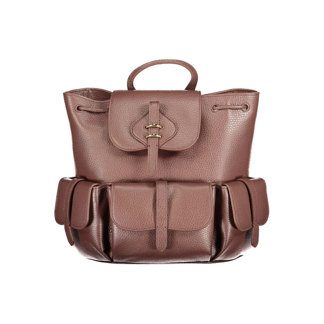 Coccinelle Brown Leather Backpack