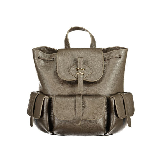 Coccinelle Brown Leather Backpack