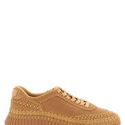 Chloé Beige Polyester Platform Sneakers