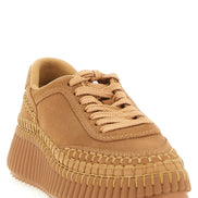 Chloé Beige Polyester Platform Sneakers
