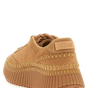 Chloé Beige Polyester Platform Sneakers