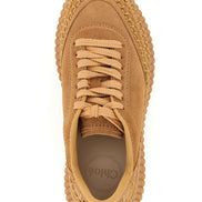 Chloé Beige Polyester Platform Sneakers